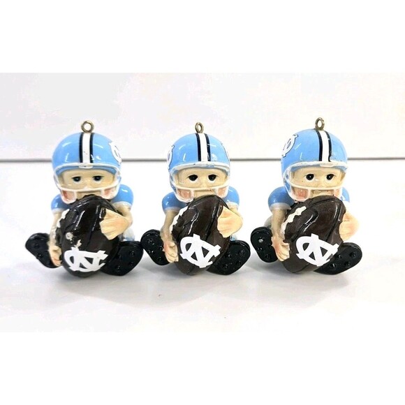 Vintage UNC Tarheel Lil Fan Baby Football Christmas Ornament Decor College NCAA - Picture 8 of 8
